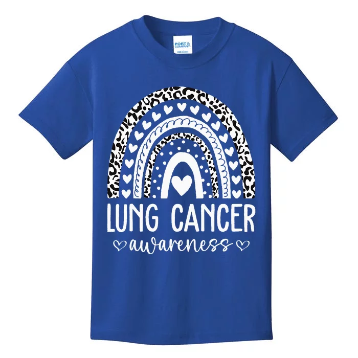 Lung Cancer Awareness We Wear White Lung Cancer Suuport Kids T-Shirt