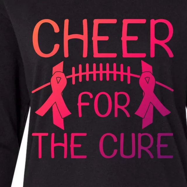 Lung Cancer Awareness Cheer For The Cure Football Gift Womens Cotton Relaxed Long Sleeve T-Shirt