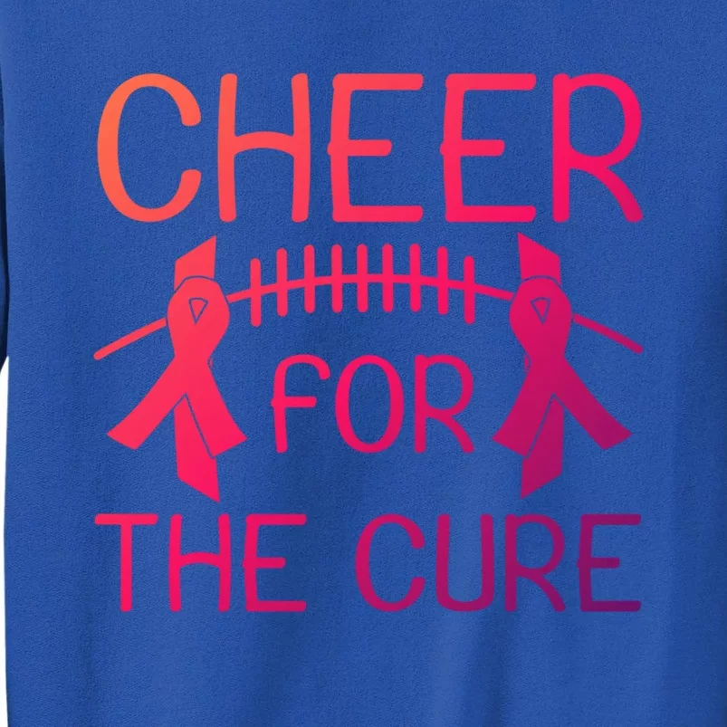 Lung Cancer Awareness Cheer For The Cure Football Gift Sweatshirt