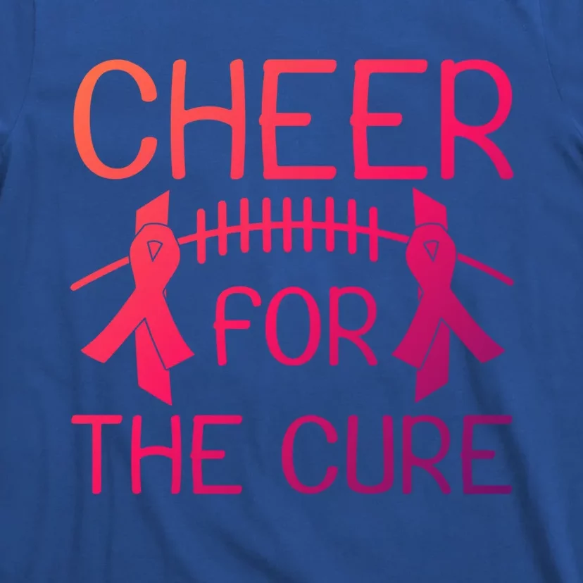 Lung Cancer Awareness Cheer For The Cure Football Gift T-Shirt