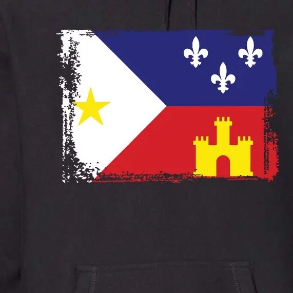 Louisiana Cajun Acadiana Flag Premium Hoodie