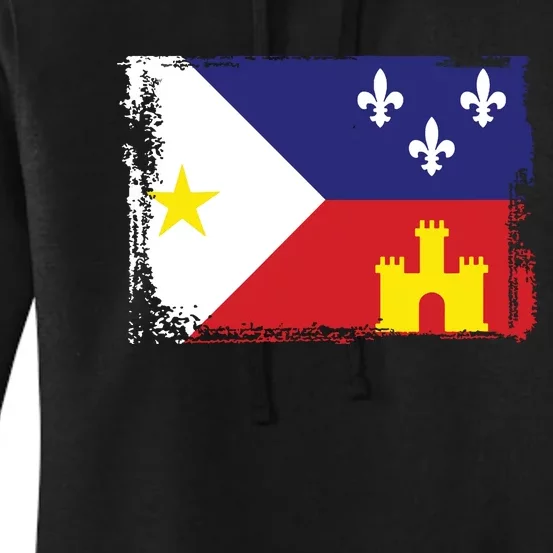 Louisiana Cajun Acadiana Flag Women's Pullover Hoodie