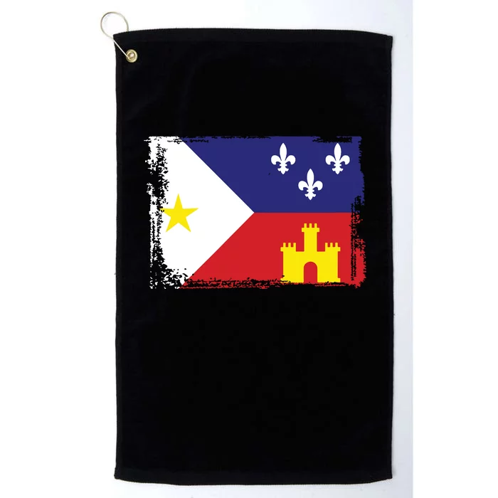 Louisiana Cajun Acadiana Flag Platinum Collection Golf Towel