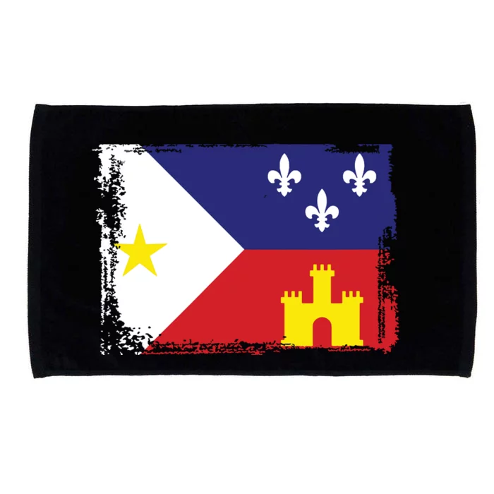 Louisiana Cajun Acadiana Flag Microfiber Hand Towel