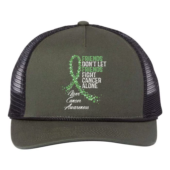 Liver Cancer Awareness Friends Fighter Warrior Support Retro Rope Trucker Hat Cap