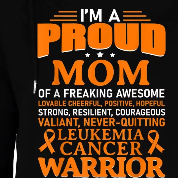 Leukemia Cancer Awareness Survivor Orange Ribbon Mom Womens Funnel Neck Pullover Hood