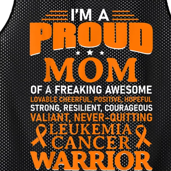 Leukemia Cancer Awareness Survivor Orange Ribbon Mom Mesh Reversible Basketball Jersey Tank