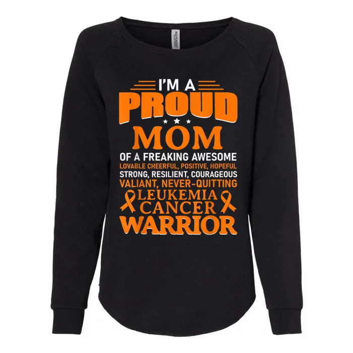 Leukemia Cancer Awareness Survivor Orange Ribbon Mom Womens California Wash Sweatshirt