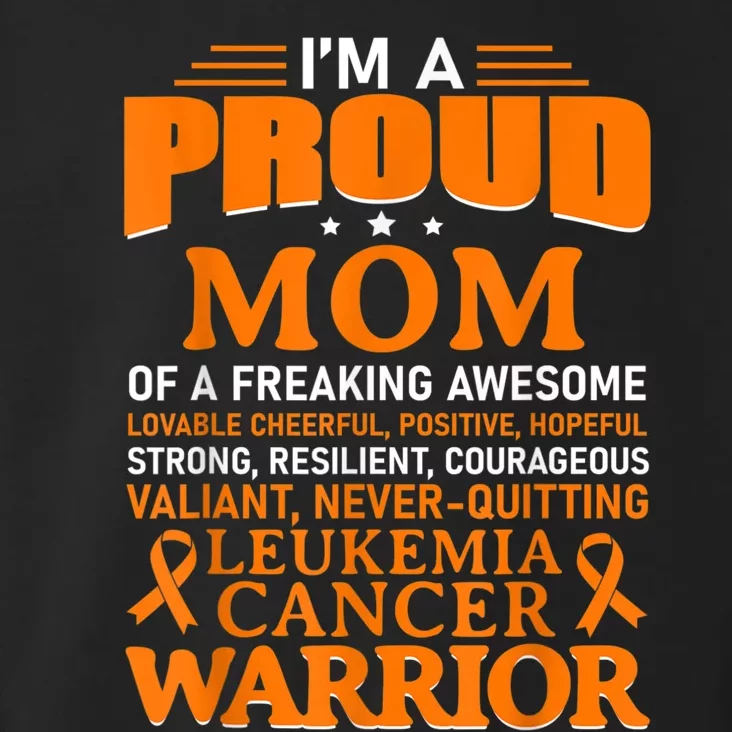 Leukemia Cancer Awareness Survivor Orange Ribbon Mom Toddler Hoodie