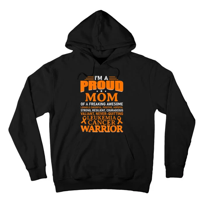 Leukemia Cancer Awareness Survivor Orange Ribbon Mom Tall Hoodie