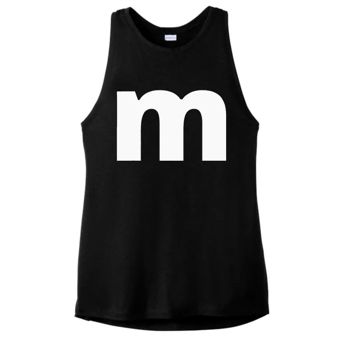 Lower Case Alphabet Matching Design Costume Cute Letter Ladies Tri-Blend Wicking Tank