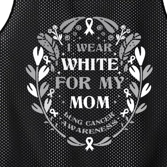 Lung Cancer Awareness For My Mom Lung Cancer Warrior Mesh Reversible Basketball Jersey Tank