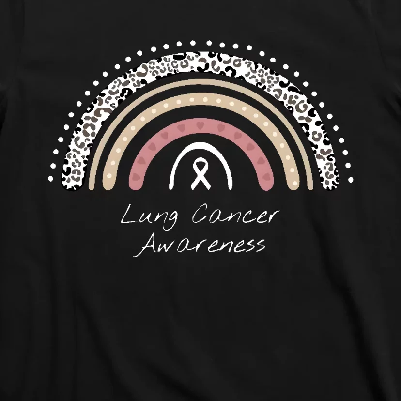 Lung Cancer Awareness Rainbow T-Shirt