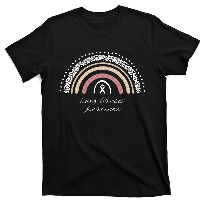 Lung Cancer Awareness Rainbow T-Shirt