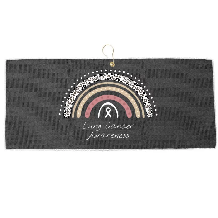 Lung Cancer Awareness Rainbow Large Microfiber Waffle Golf Towel