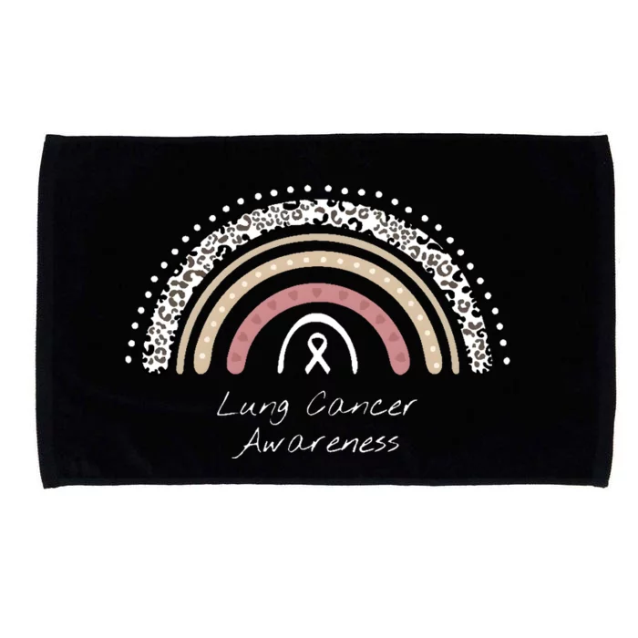 Lung Cancer Awareness Rainbow Microfiber Hand Towel