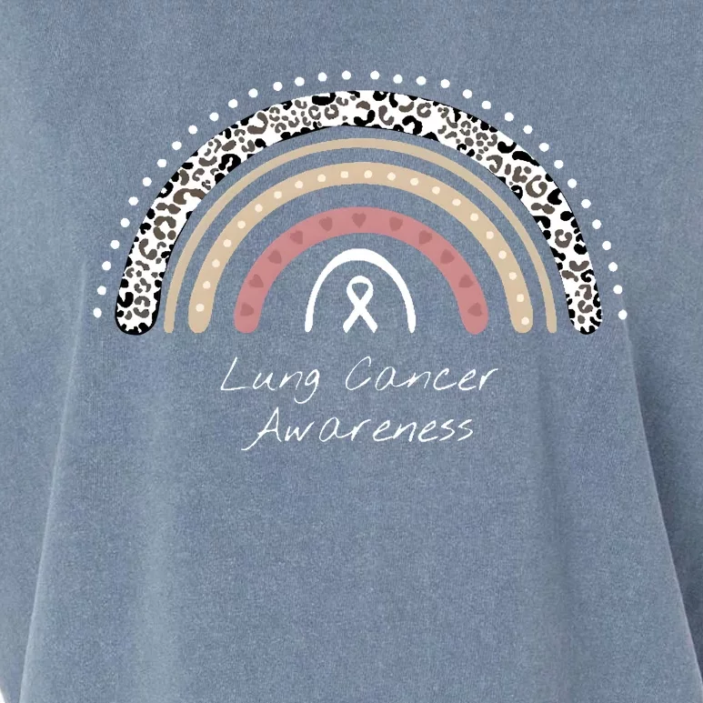 Lung Cancer Awareness Rainbow Garment-Dyed Women's Muscle Tee