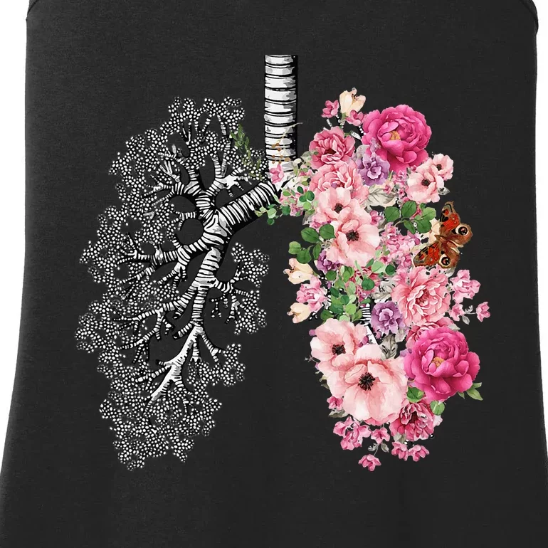 Lungs Cancer Awareness Bloomi Anatomy Classic Ladies Essential Tank