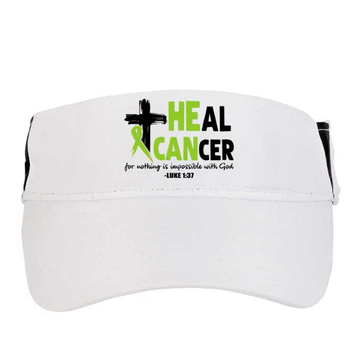 Lymphoma Cancer Awareness Heal Cancer Green Ribbon Adult Drive Performance Visor