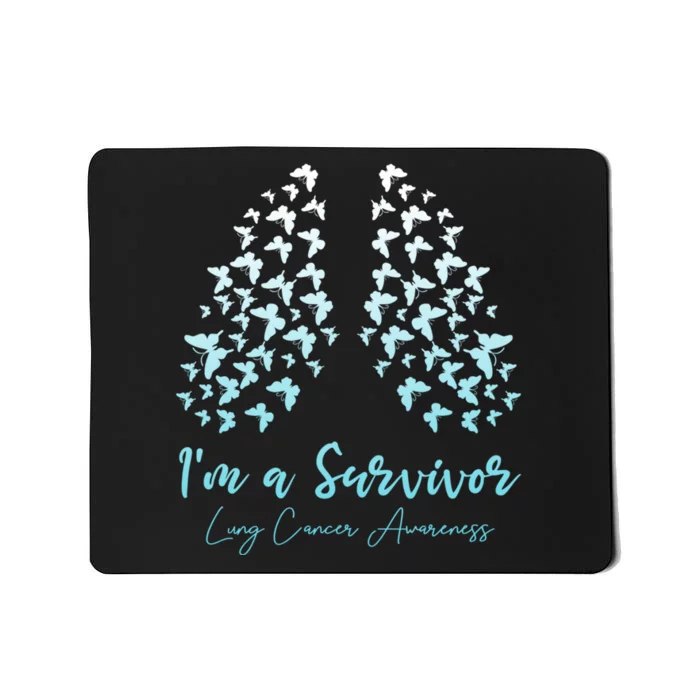 Lung Cancer Awareness White Ribbon Mousepad