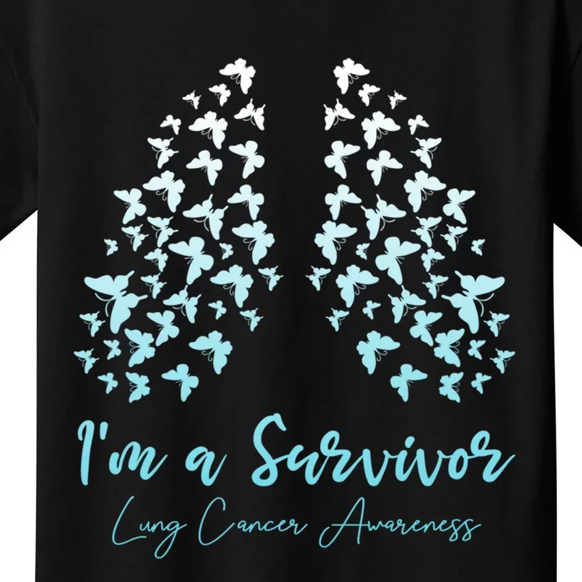 Lung Cancer Awareness White Ribbon Kids T-Shirt