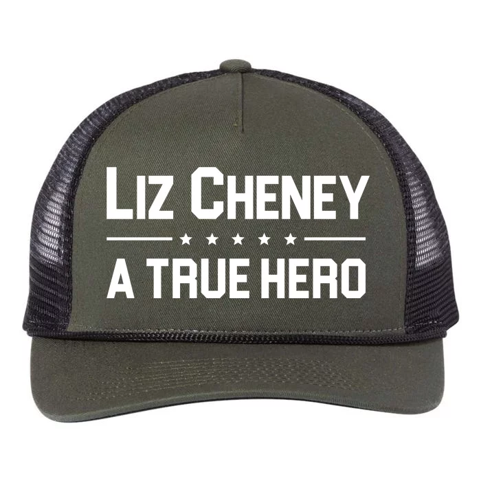 Liz Cheney A True Hero Retro Rope Trucker Hat Cap