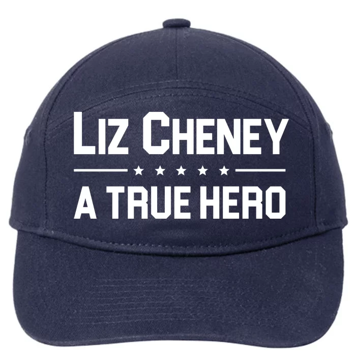 Liz Cheney A True Hero 7-Panel Snapback Hat