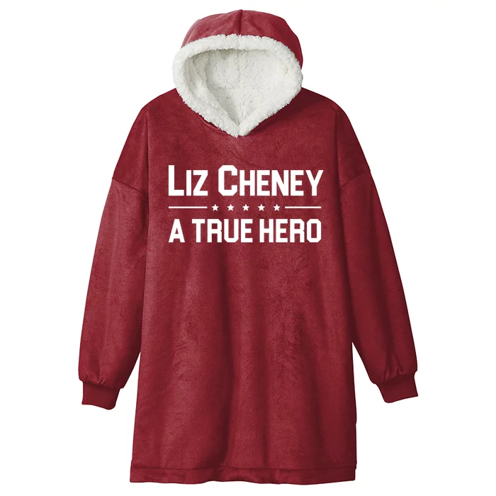 Liz Cheney A True Hero Hooded Wearable Blanket