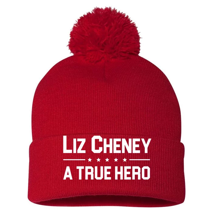 Liz Cheney A True Hero Pom Pom 12in Knit Beanie