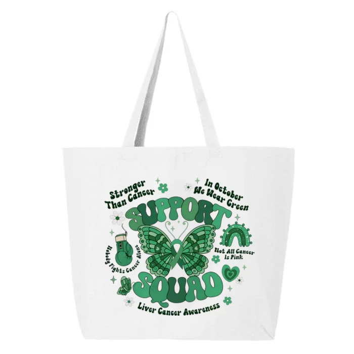 Liver Cancer Awareness Support Squad Butterfly 25L Jumbo Tote