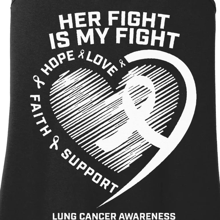 Lung Cancer Awareness Gifts Grandma Mom Wife Fight Ladies Essential Tank