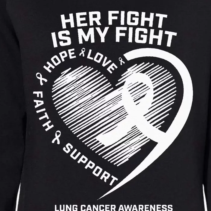 Lung Cancer Awareness Gifts Grandma Mom Wife Fight Womens California Wash Sweatshirt