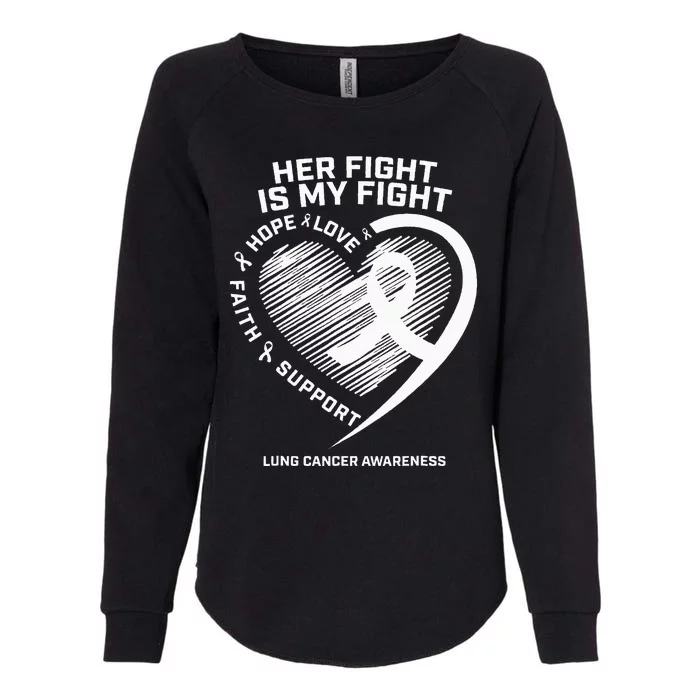 Lung Cancer Awareness Gifts Grandma Mom Wife Fight Womens California Wash Sweatshirt