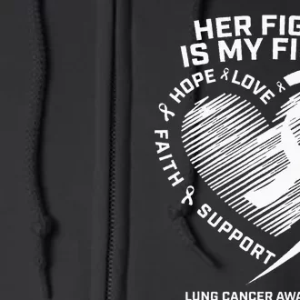 Lung Cancer Awareness Gifts Grandma Mom Wife Fight Full Zip Hoodie