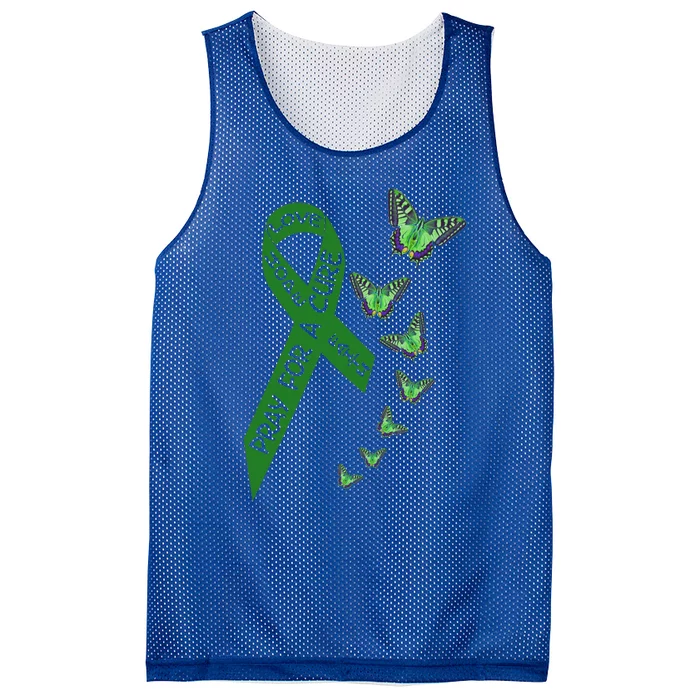 Liver Cancer Awareness Green Ribbon Religious Butterflies Gift Mesh Reversible Basketball Jersey Tank