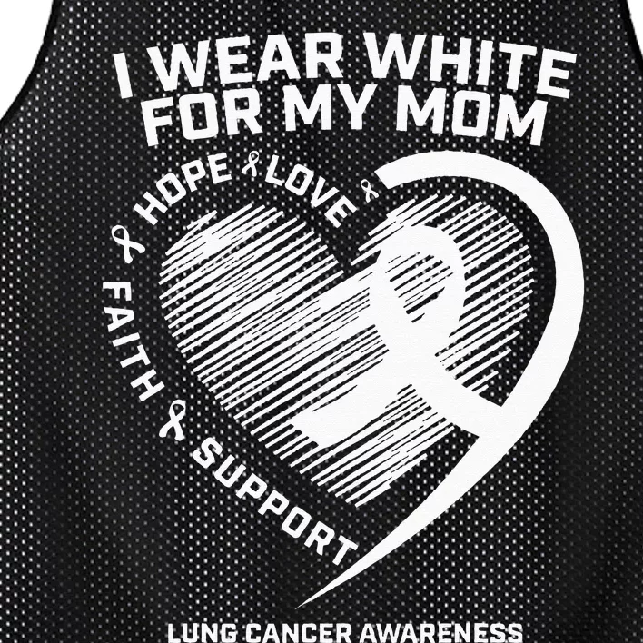 Lung Cancer Awareness Gifts Mom Lung Cancer Ribbon Mesh Reversible Basketball Jersey Tank