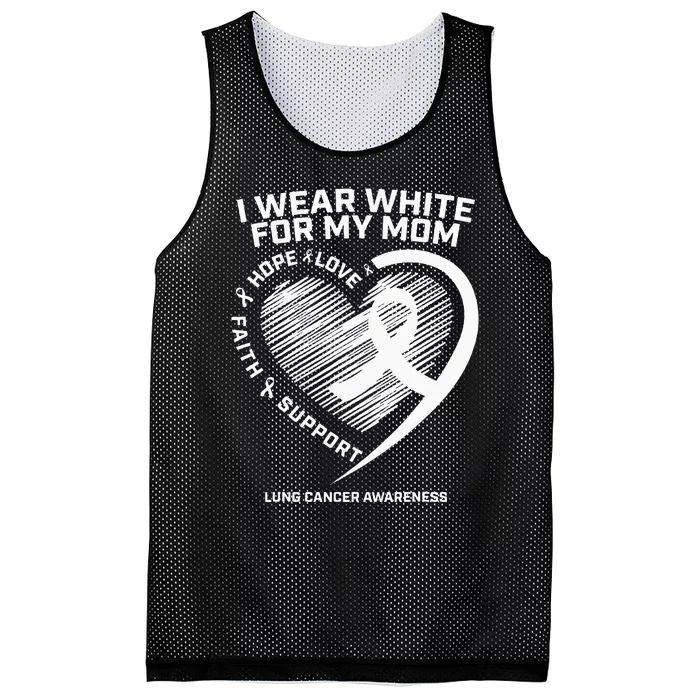 Lung Cancer Awareness Gifts Mom Lung Cancer Ribbon Mesh Reversible Basketball Jersey Tank