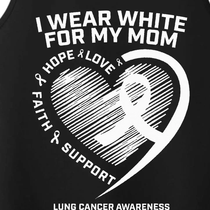 Lung Cancer Awareness Gifts Mom Lung Cancer Ribbon Performance Tank