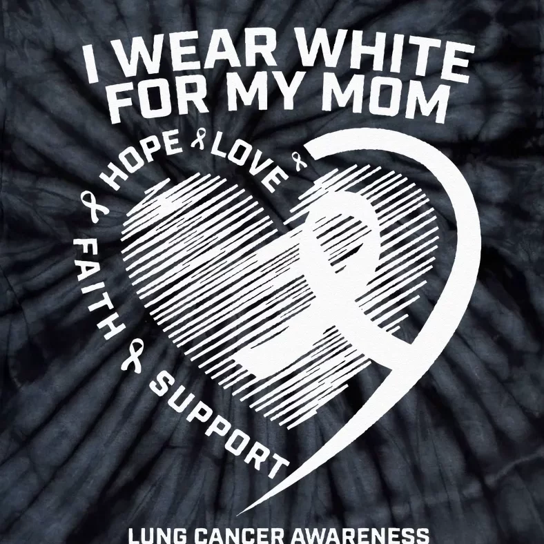 Lung Cancer Awareness Gifts Mom Lung Cancer Ribbon Tie-Dye T-Shirt