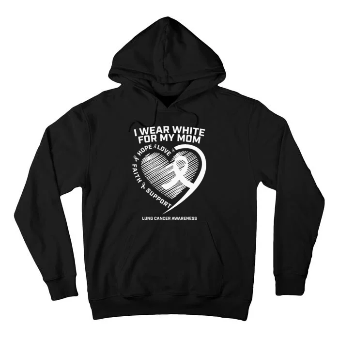 Lung Cancer Awareness Gifts Mom Lung Cancer Ribbon Tall Hoodie