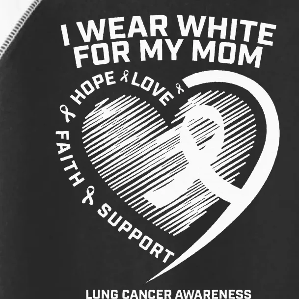 Lung Cancer Awareness Gifts Mom Lung Cancer Ribbon Toddler Fine Jersey T-Shirt