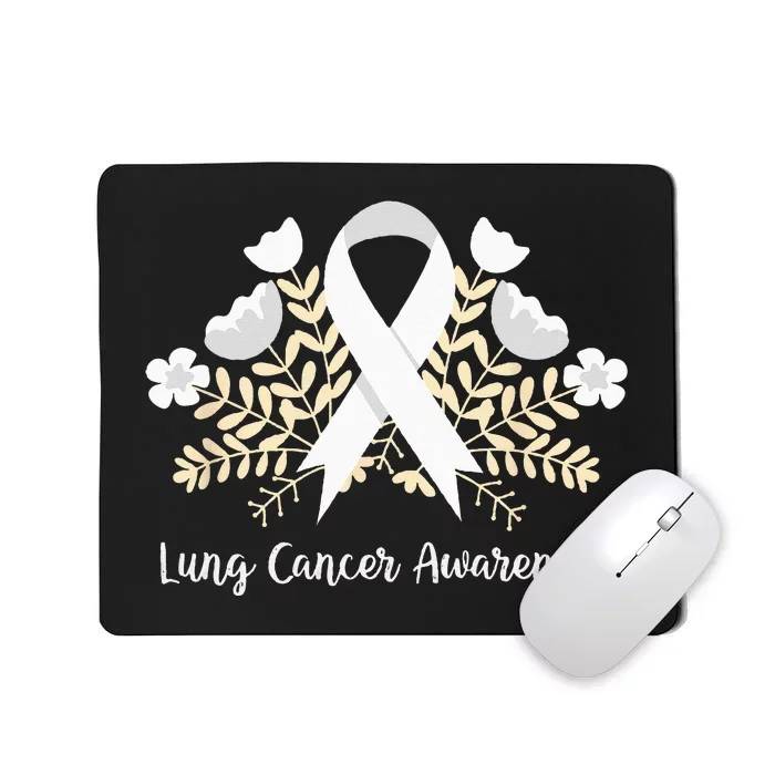 Lung Cancer Awareness Ribbon Lung Cancer Mousepad