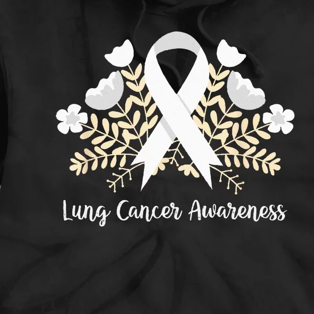 Lung Cancer Awareness Ribbon Lung Cancer Tie Dye Hoodie