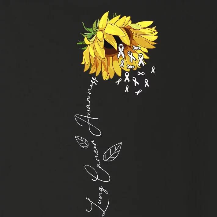 Lung Cancer Awareness Sunflower Toddler Long Sleeve Shirt