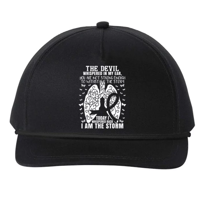 Lung Cancer Awareness Snapback Five-Panel Rope Hat