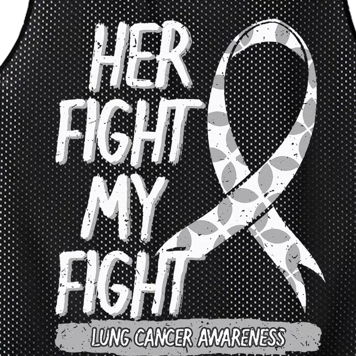 Lung Cancer Awareness White Ribbon Carcinoma Patient Gift Mesh Reversible Basketball Jersey Tank