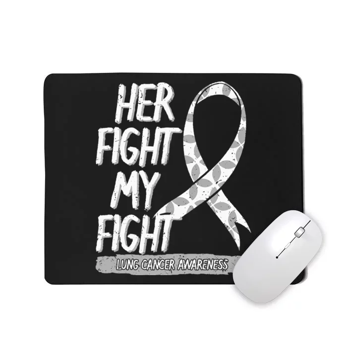 Lung Cancer Awareness White Ribbon Carcinoma Patient Gift Mousepad