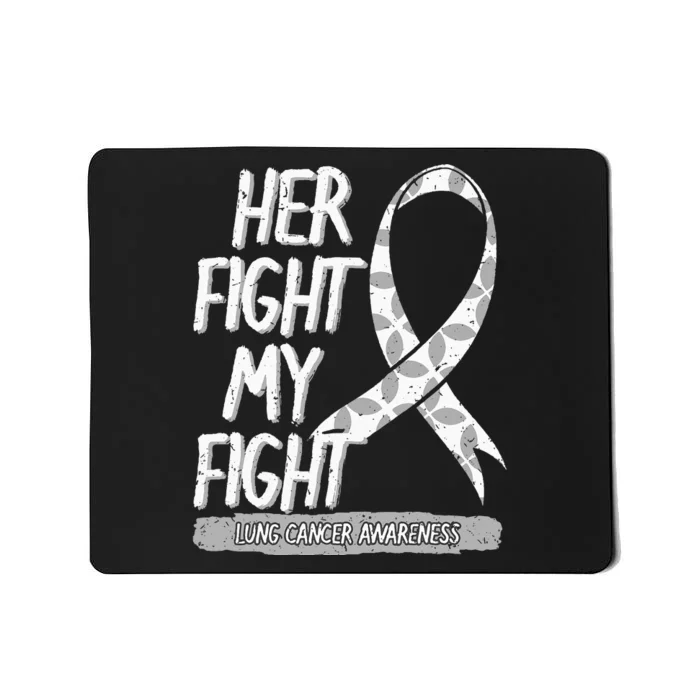 Lung Cancer Awareness White Ribbon Carcinoma Patient Gift Mousepad