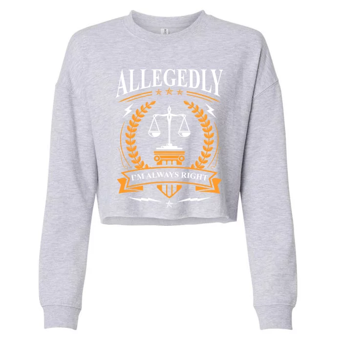 Lawyer Court Attorney Law School Student Gift Future Lawyers Gift Cropped Pullover Crew