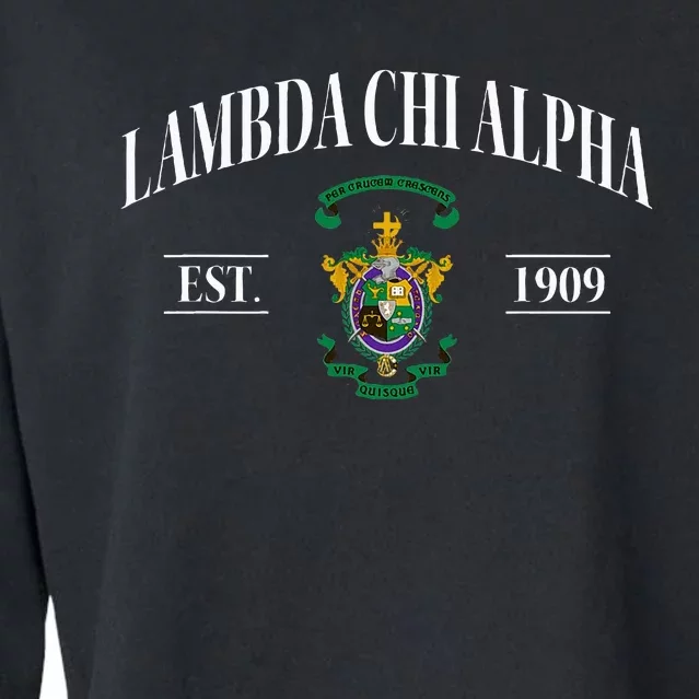 Lambda Chi Alpha Fraternity Est.1909 Lxa Lambda Chis Lca Cropped Pullover Crew